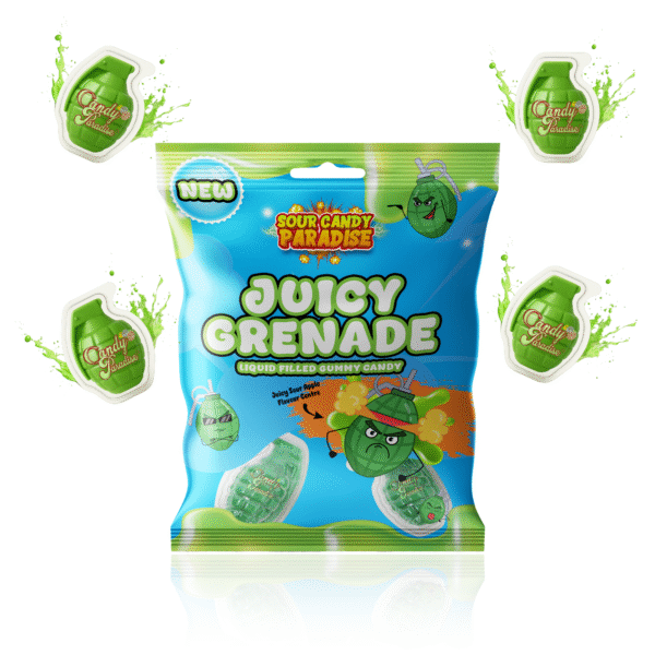 Candy Paradise Juicy Grenade Liquid Filled Gummy Candy 12x72g