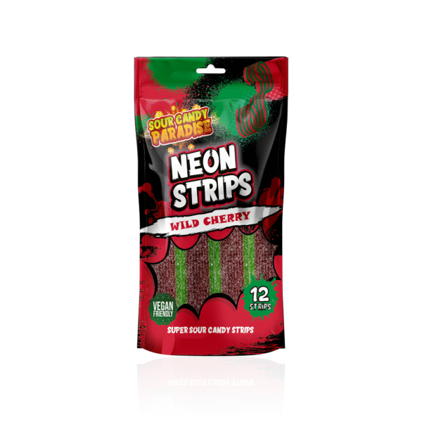 Sour Candy Paradise Neon Strips Wild Cherry 12x130g