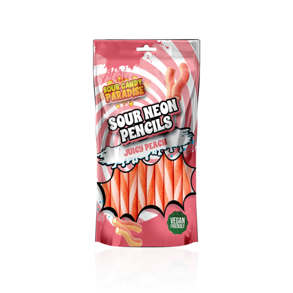 Sour Candy Paradise Sour Neon Pencils Juicy Peach 12x130g